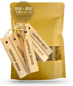レソンシエル ジャポン　クスノキ吊り下げスティック 5本 虫 除け 除湿 消臭 天然 樟脳 薄荷
